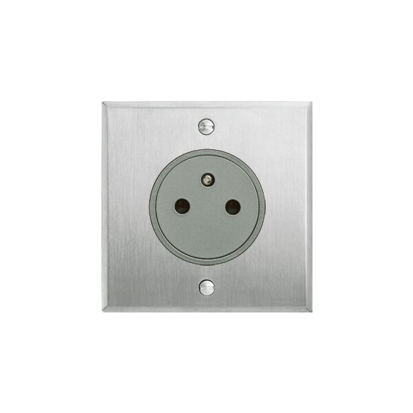 Prise de Courant 2 P + T Surface acier brossé Univers Mémoire Arnould - 16 A - 250 V - Arnould - 67131