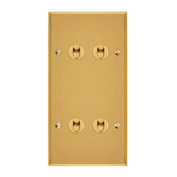 Quatre va-et-vient grand carré double vertical Arnould ART mémoire or brossé - Arnould - 67208