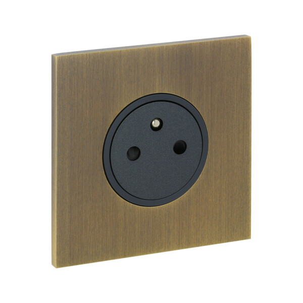 Art d'Arnould univers Epure prise de courant 2P+T 16A 250V - bronze - Arnould - 67331
