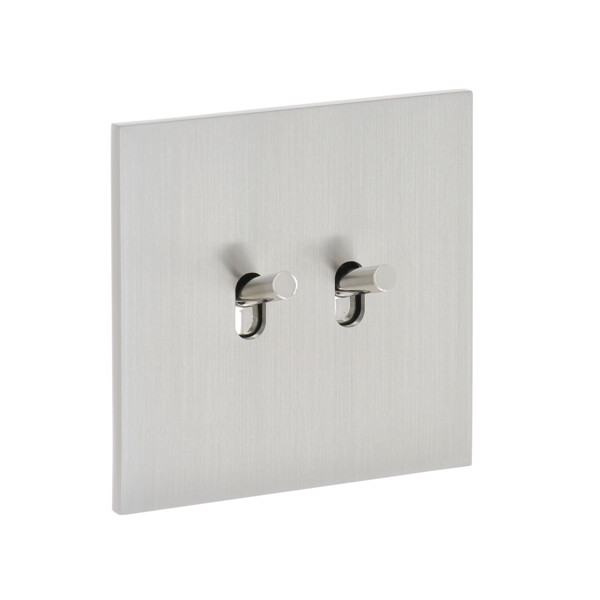 Art d'Arnould univers Epure double va-et-vient ou interrupteur - acier brossé - Arnould - 67402