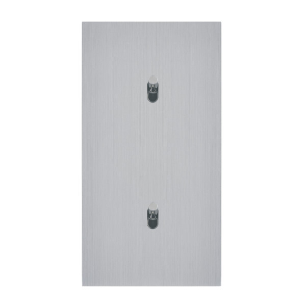 Deux va-et-vient grand carré double vertical Arnould ART épure acier brossé - Arnould - 67404