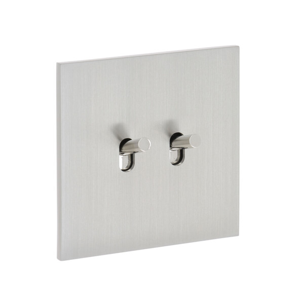 Double poussoir à levier Arnould ART épure acier brossé - Arnould - 67412