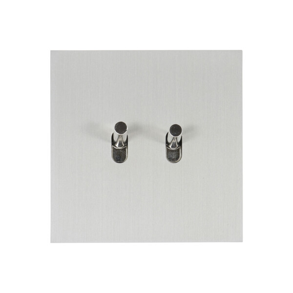 Double poussoir à levier Arnould ART épure acier brossé - Arnould - 67412