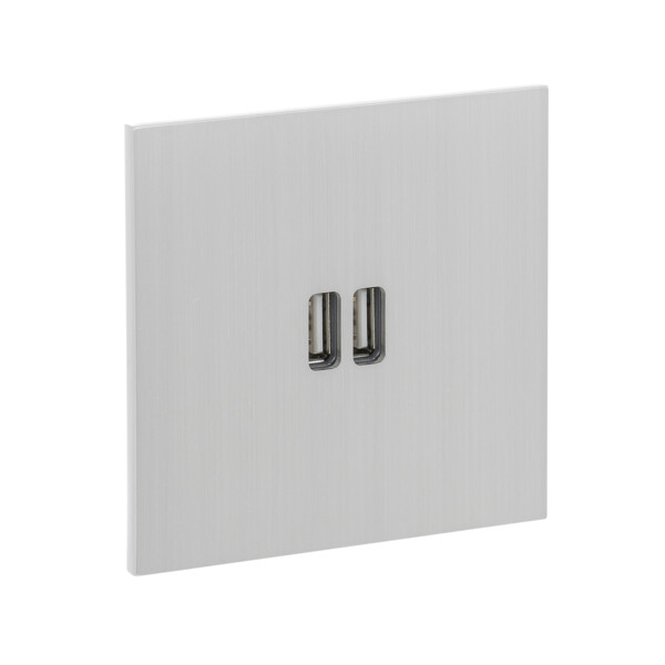 Art d'Arnould Epure chargeur double USB 1500 mA Acier brossé - Arnould - 67422