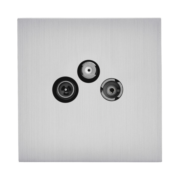 Prise TV/FM/SAT Arnould ART épure acier brossé - Arnould - 67477
