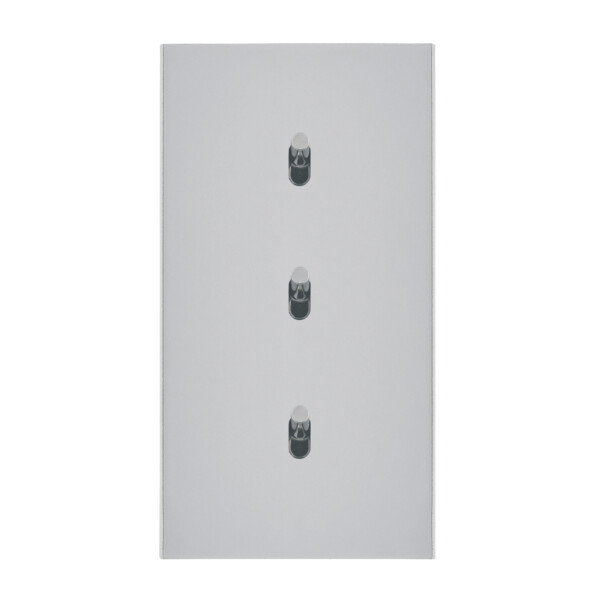 Trois va-et-vient grand carré double vertical Arnould ART épure acier satin - Arnould - 67506