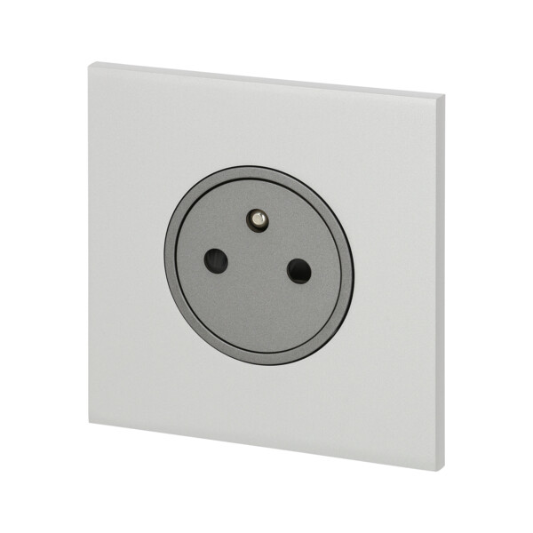 Prise 2 P+T Arnould ART épure acier satin - Arnould - 67531