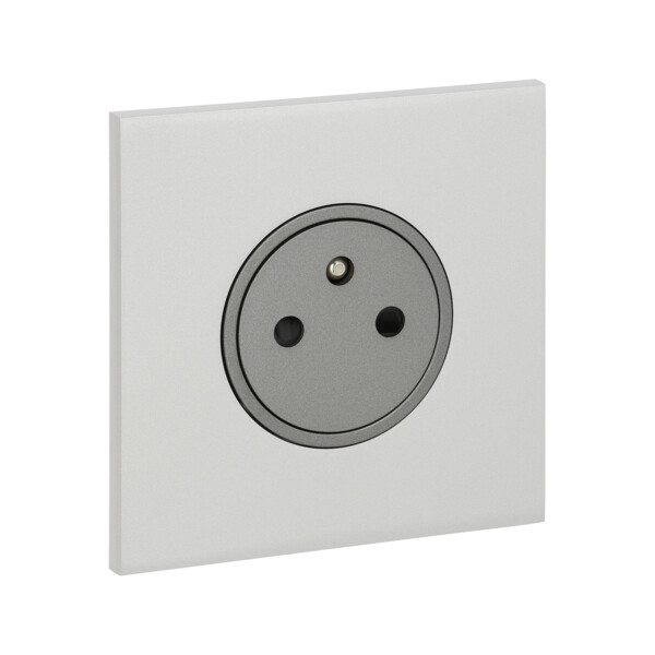 Prise 2 P+T Arnould ART épure acier satin - Arnould - 67531
