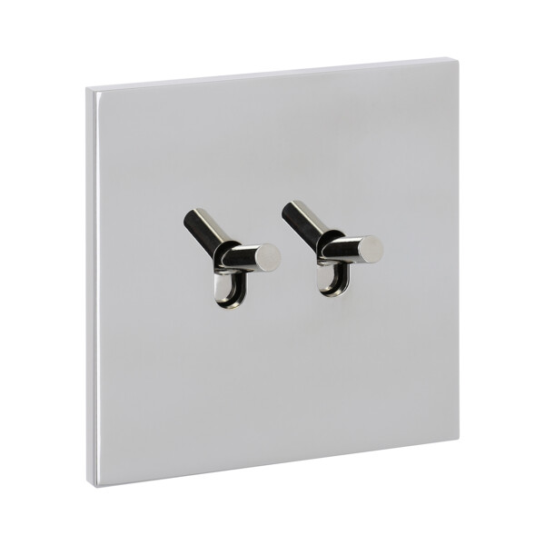 Double poussoir à levier Arnould ART épure acier miroir - Arnould - 67612