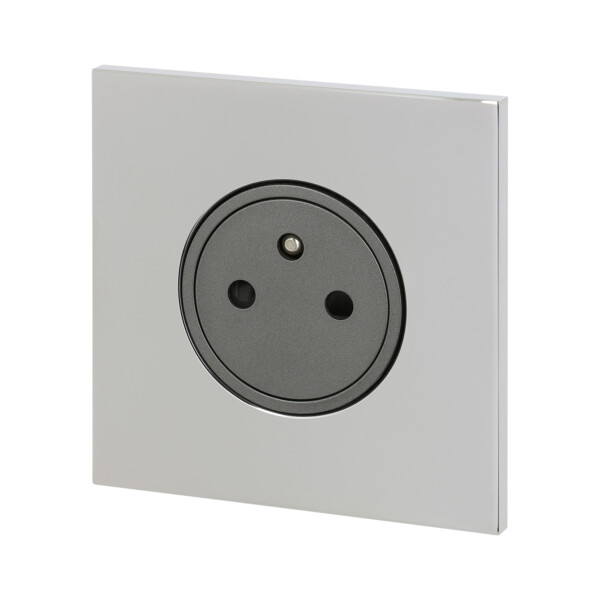 Prise 2 P+T Arnould ART épure acier miroir - Arnould - 67631