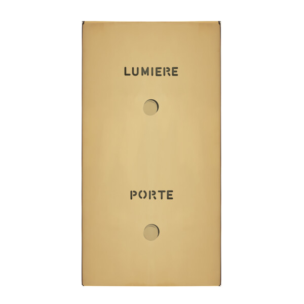 Guichet lumineux 'Porte' + 'Lumière' grand carré double vertical Arnould ART épure or miroir - Arnould - 67793