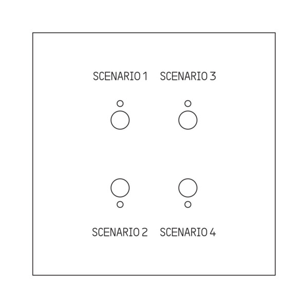 Commande My Home 4 scénarios Arnould ART épure noir - Arnould - 67888