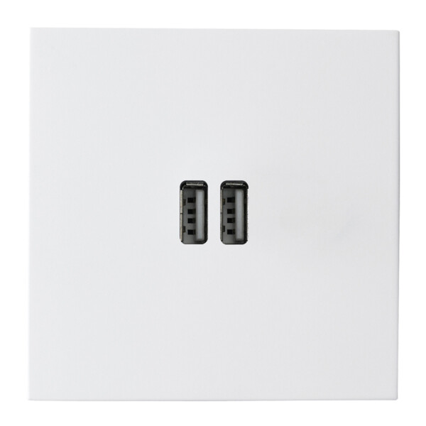 Module de charge Art d'Arnould univers Epure double USB 2400mA - blanc satin - Arnould - 67922