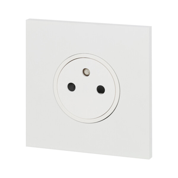 Prise de courant 2p+t 16a - 250v Arnould ART épure blanc satin - Arnould - 67931