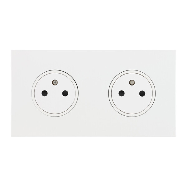 Double Prise de Courant 2 P + T Surface Blanc Univers Epure Arnould - 16 A - 250 V - Arnould - 67932