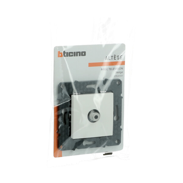 Bticino altège  prise tv simple type f - neige - compo - Bticino Cofrel - BTAL41DD