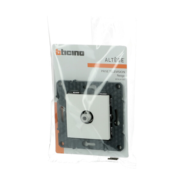 Bticino altège  prise tv simple type f - neige - compo - Bticino Cofrel - BTAL41DD