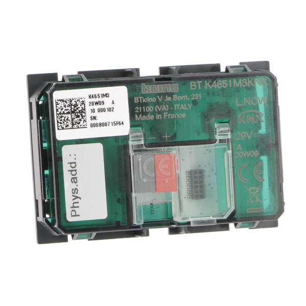Commande filaire bus knx living now avec 6 touches - 3 modules - Bticino Cofrel - BTK4651M3KNX
