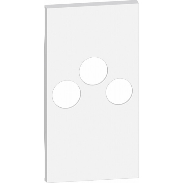 Enjoliveur Living Now pour prise TV-R-SAT DAB+ 2 modules - blanc - Bticino Cofrel - BTKW26M2