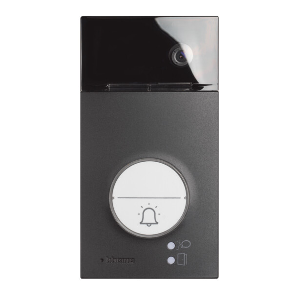 Platine de rue Linea 3000 Bticino Cofrel - vidéo avec controle d'accès - 110° - 80dB - saillie - aluminium - IP54 - IK10 - noir - Bticino Cofrel - BT343093