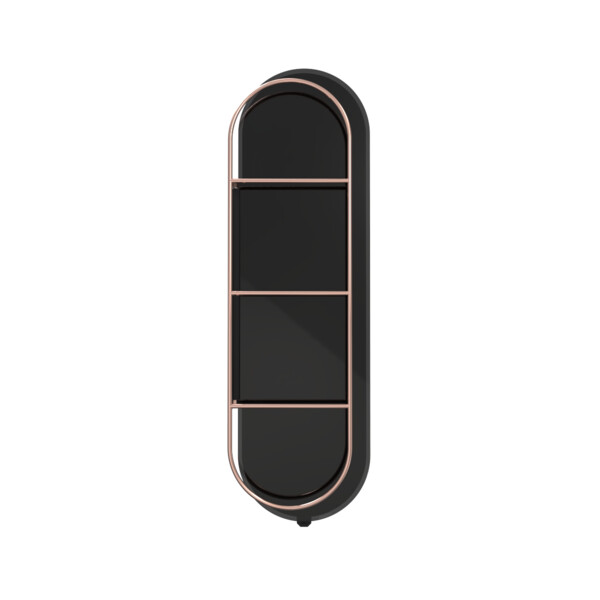 Elite 1 radiateur sèche-serviettes en verre noir astrakan 1300w - Campa - ICEL1SEPB13