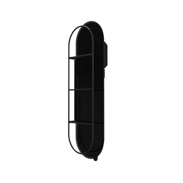 Elite 1 radiateur sèche-serviettes en verre noir astrakan 1300w - Campa - ICEL1SEPB13