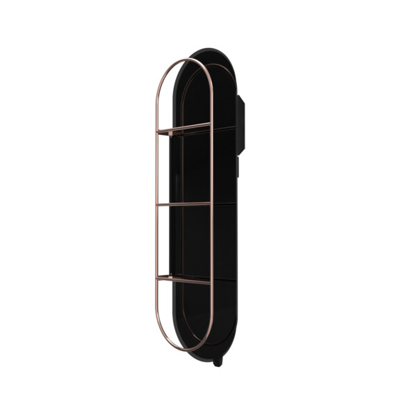 Elite 1 radiateur sèche-serviettes en verre noir astrakan 1300w - Campa - ICEL1SEPB13