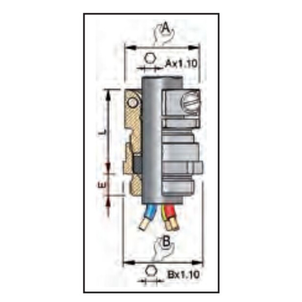 Presse-Etoupe CMA CAPRI - Laiton Nickelé - PG 21 - IP66 - Capri - 061804