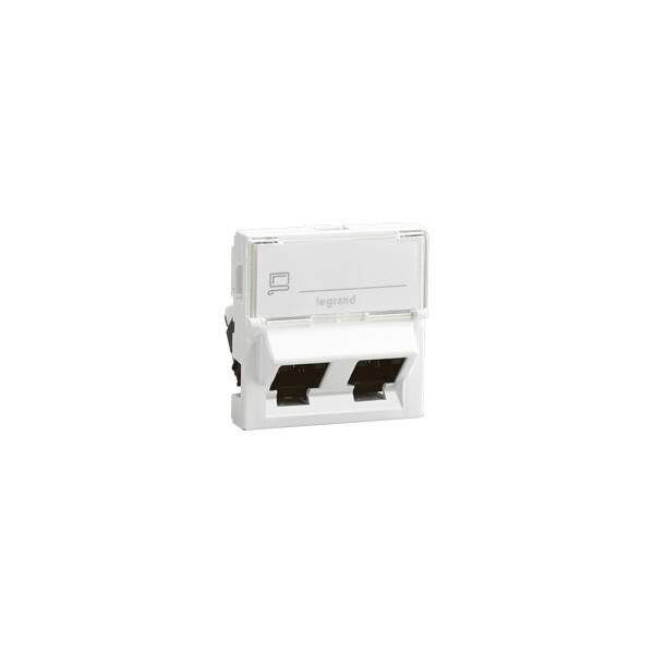 2 x rj 45 ftp inclinée 45° - 2 modules