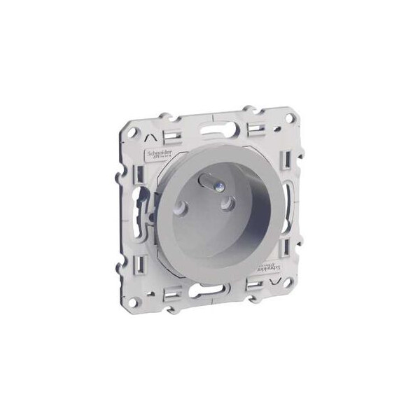 Prise de courant Odace Schneider Aluminium
