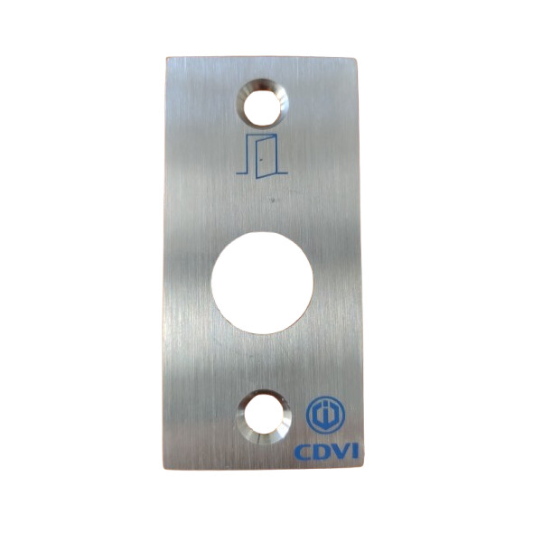 Plaque inox seule pour bouton poussoir - CDVI - PLAQUE PORTE