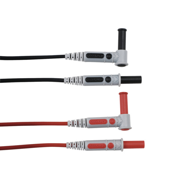 Cord. surmoulé silic. 1,5 m dm4-cm4 cat4 1kv rd/bk - Chauvin Arnoux - P01295453Z