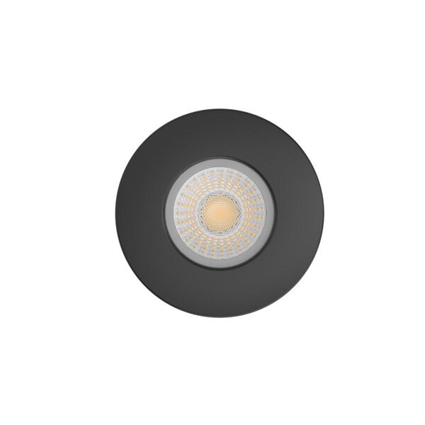 H2 lite 55° 3000k noir mat dimmable 230v rt2012, recouvrable d'isolants - Colingwood - DLT688BLK5530