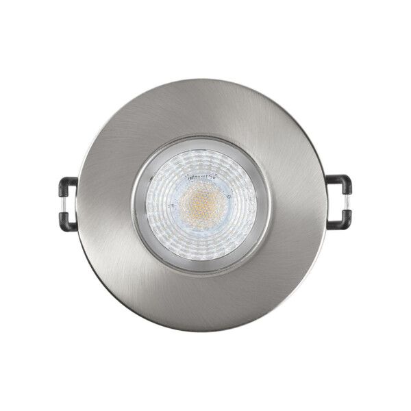 H2 lite 55° 4000k acier brossé dimmable 230v rt2012, recouvrable d'isolants - Colingwood - DLT688BS5540