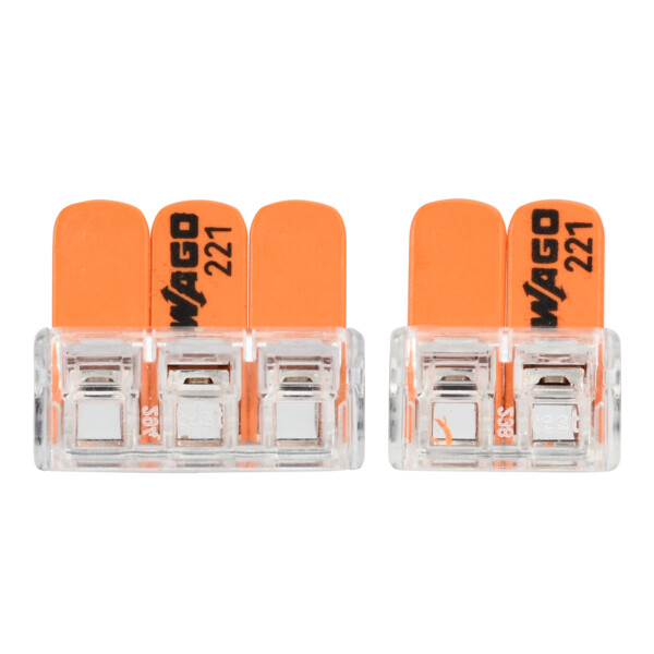 Lot de 10 bornes à leviers 2 conducteurs x5 + 3 conducteurs x5 - Debflex - 704915