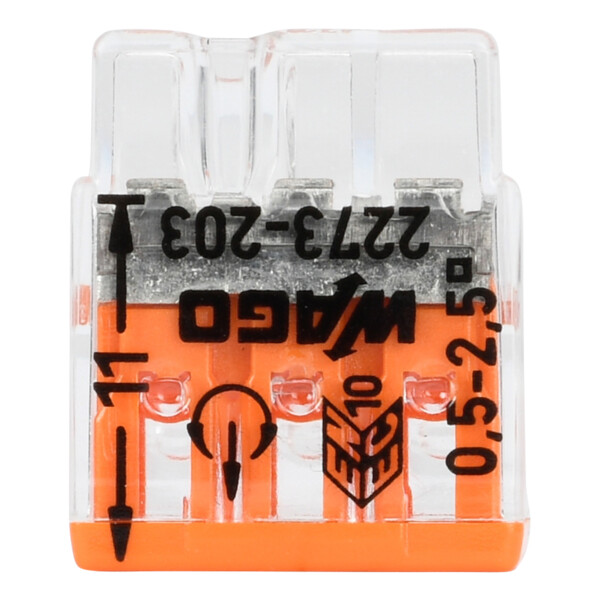 Lot de 20 bornes sans leviers 2 conducteursx10 + 3 conducteursx10 - Debflex - 704916