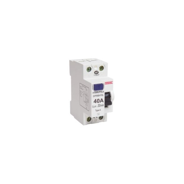 Interrupteur differentiel Debflex 2p 30ma 40a type a blanc - Debflex - 707532
