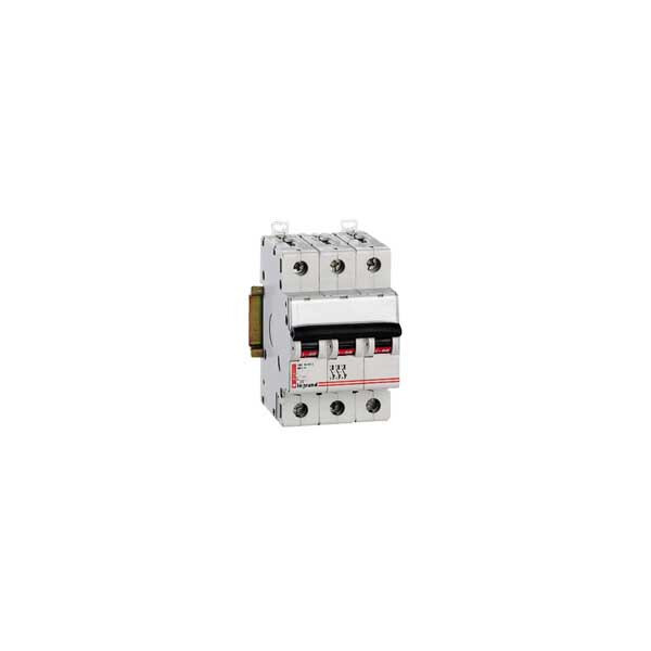 Disjoncteur magnéto-thermique DX 6000 - Lexic - 3P - 400 V~ - 10 A - 15 kA - courbe D - Legrand - 006651
