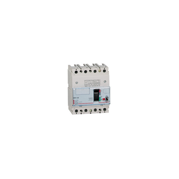 Disjoncteur de puissance DPX 125 - magnéto-thermique - 36 kA - 4P - 100 A - Legrand - 025062