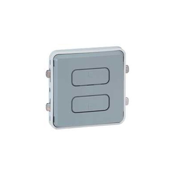 Interrupteur récepteur radio Legrand Plexo composable gris - In One by Legrand - 10 AX - Legrand - 069510
