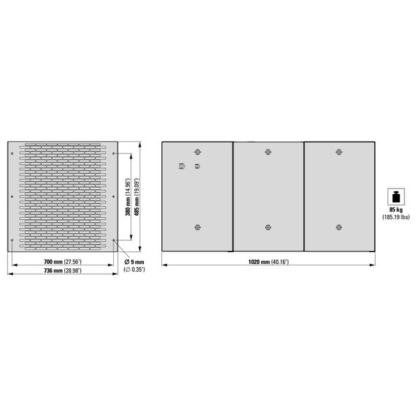 Résistance de freinage vfd, 2 ohm, 10240 (DX-BR002-102K4) - Eaton - 171903