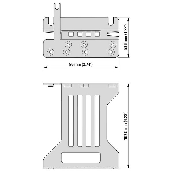 Platine d'adaption cem fs2 moteur  (DX-EMC-MNT-2M) - Eaton - 172928