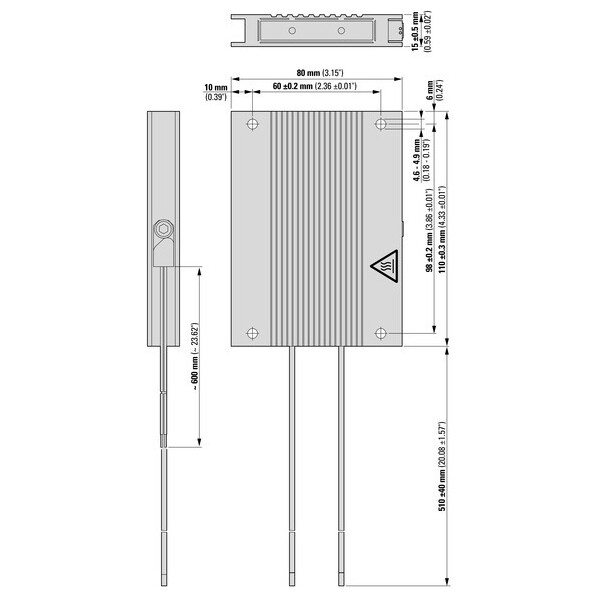 Résistance freinage vfd, 100 ohm, 100 w (DX-BR100-100) - Eaton - 174241