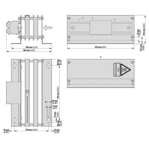 Résistance freinage vfd, 75 ohm, 400 w (DX-BR075-400) - Eaton - 174249