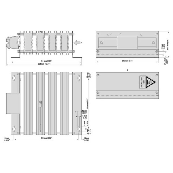 Résistance freinage vfd, 50 ohm, 960 w (DX-BR050-960) - Eaton - 174250