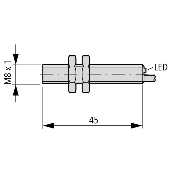 Capteur ind., Dc, rond.8, métal, câble (E57-08GS01-G) - Eaton - 135861