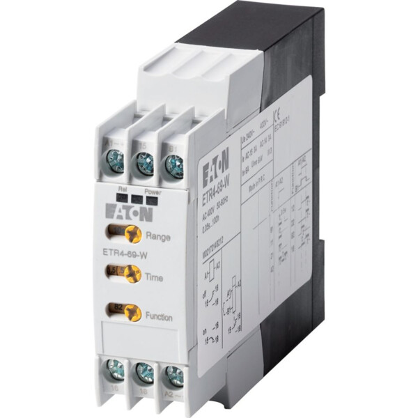 Relais temporisé, 1w, 0,05s-100h, multifonctions, 400vac (ETR4-69-W) - Eaton - 031887