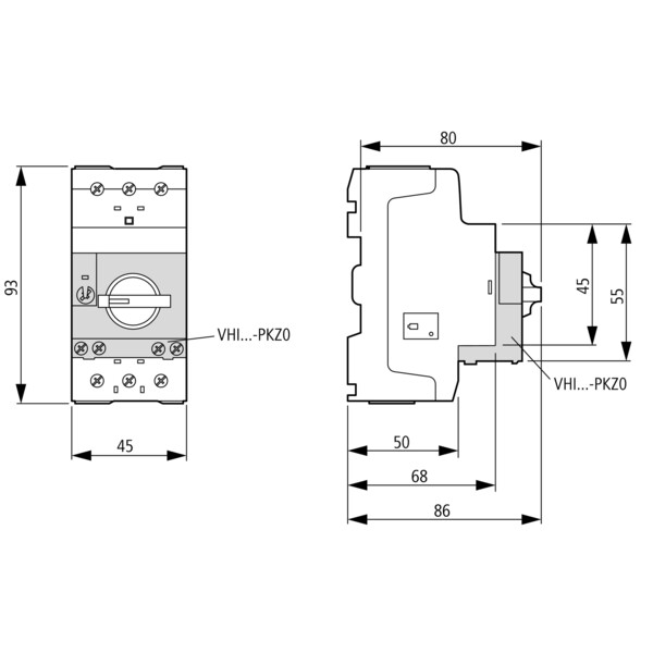 Disjoncteur de protection moteur, 3p, ir=25-32a, manette verrouillable (PKZM0-32/AK) - Eaton - 156398