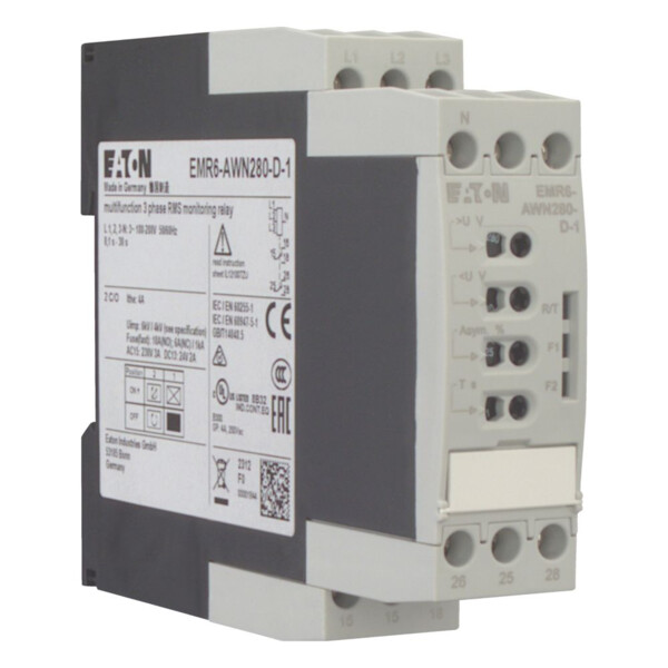 Relais de contrôle d'absence de phases, multifonctions, 180 - 280 v ac, 50/60 hz (EMR6-AWN280-D-1) - Eaton - 184770