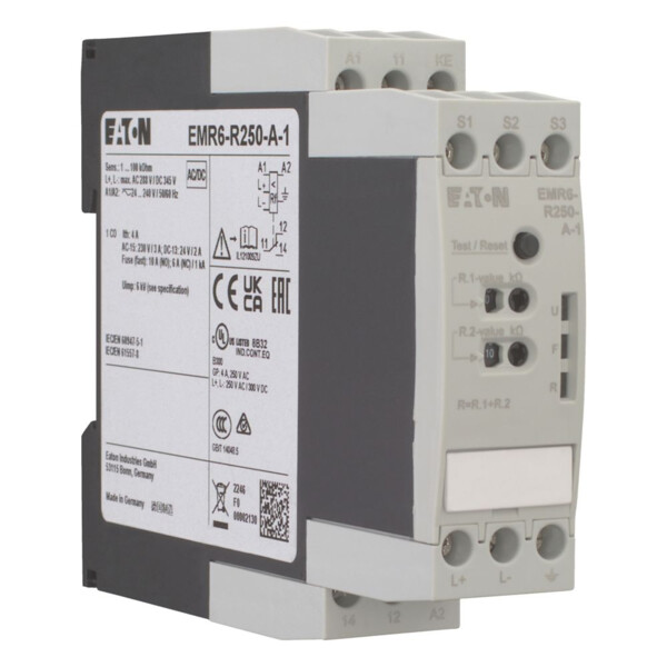 Contrôleurs d'isolement, 0 - 250 v ac, 0 - 300 v dc, 1 - 100 k? (EMR6-R250-A-1) - Eaton - 184772